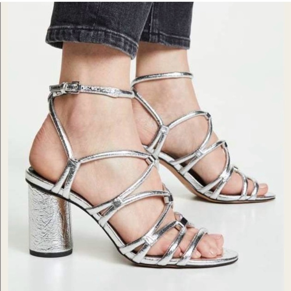 Rebecca Minkoff Silver Sandals 7.5